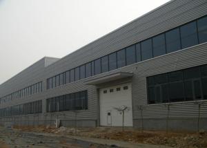 China Grey Steel Frame Building Construction , 2 Stories Pre Built Workshop factory