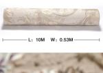 Grey Removable Embossed Floral Pattern Country Bathroom Wallpaper / Wall