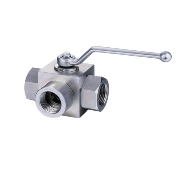 Female Connection High Pressure 3 Way Ball Valve 1/2 inch NPT for Fluid