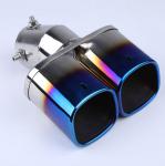 PUERXIN Car Modification Accessories Burnt 19cm Stainless Steel Exhaust Pipe