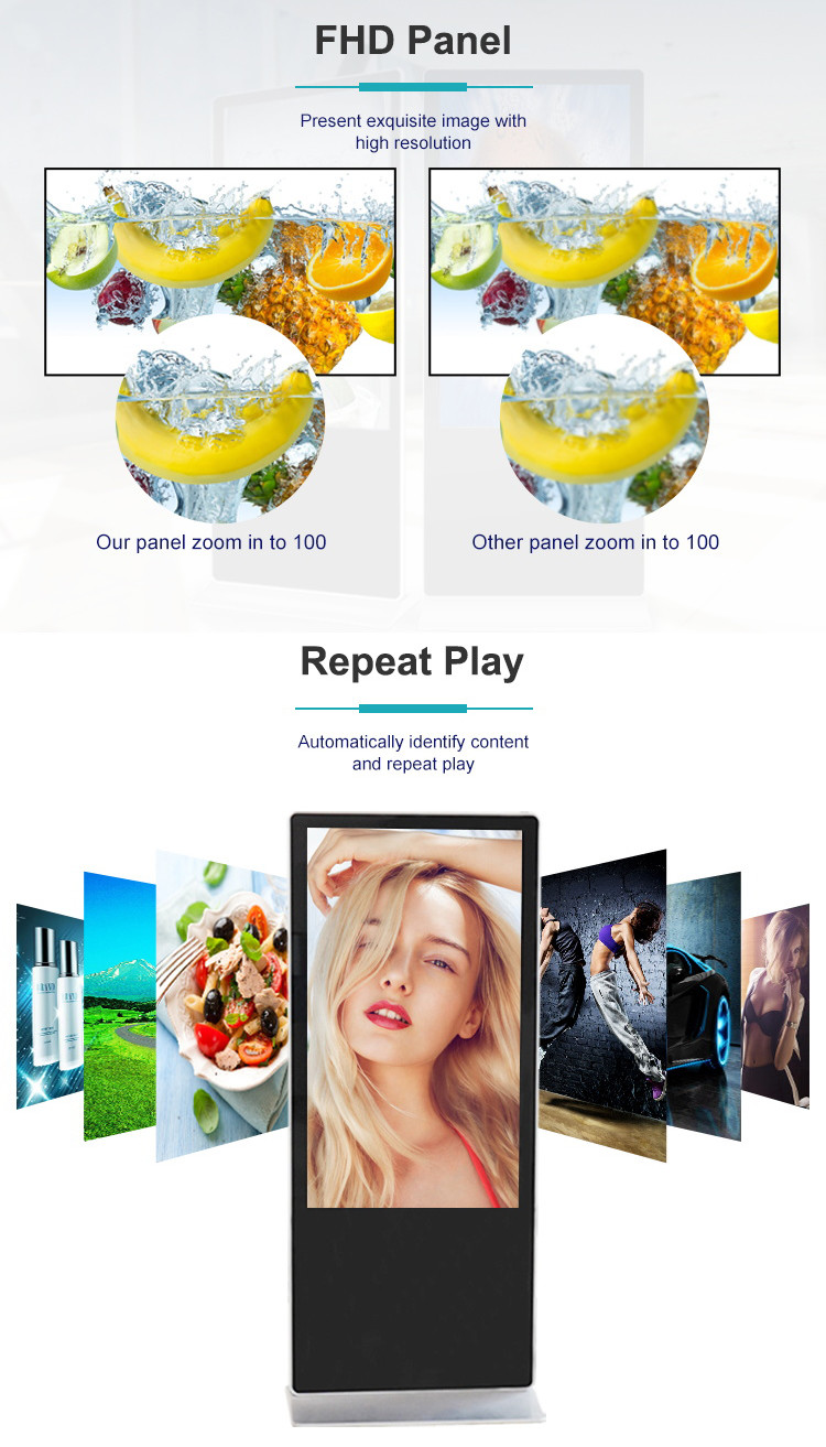 Android 42” Indoor Touch Screen LCD Advertising Player For Shopping Mall