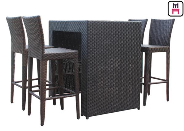 Counter Height Patio Set Outdoor Restaurant Tables With Waterproof Patio Bar