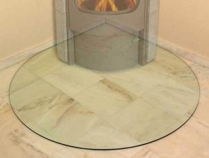 China High Strength Fireplace Glass Bottom Plate Thermal Stability factory