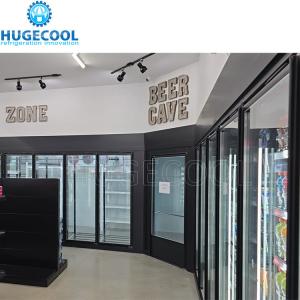 China Online Service Glass Door Walk In Cooler For Vegetable Fruit Refrigerator Freezer Combo factory