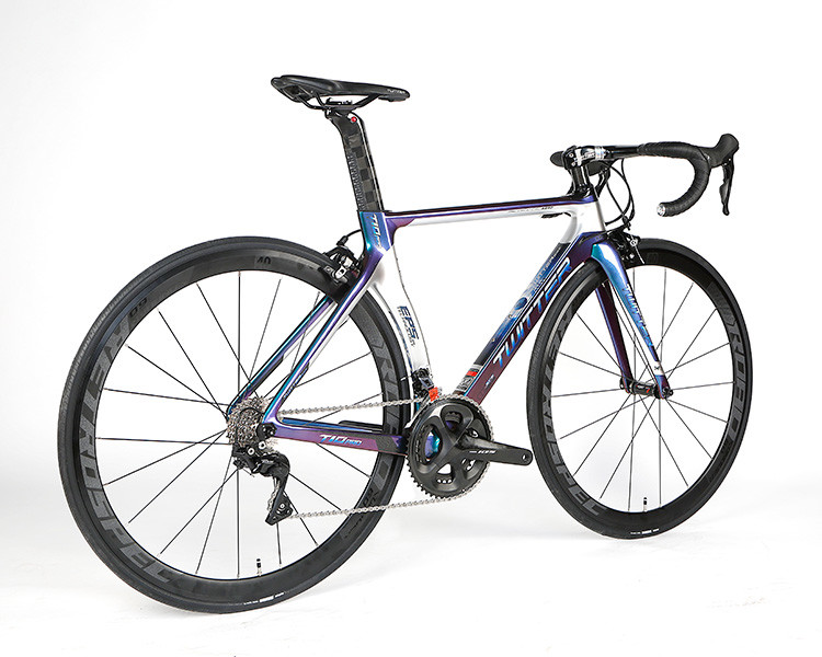 TWITTER T10 Pro Carbon Fiber Racing Bike , 50cm Road Bike Holographic Color