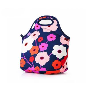 China Flower Printing Waterproof Neoprene Bento Cooler Bag factory