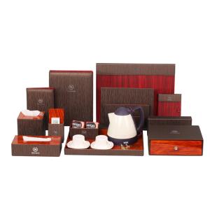 China Free sample Guest service folder guestroom leatherette set factory