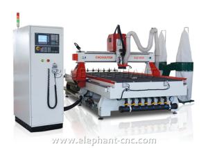 China Italy 9kw air cooling spindle , Japan YASKAWA servo 1533 dust collector cnc router wood machine with vacuum system factory