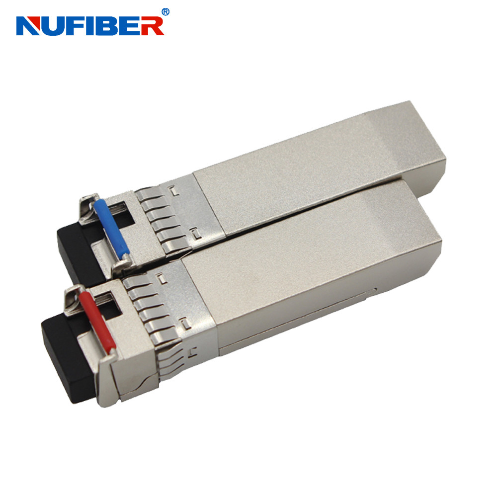 BIDI 1270 / 1330nm 10G SFP+ WDM Module Single Fiber Single Mode 20km LC DOM