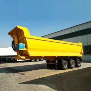 China Jost E100 Landing Gear 40-80 Ton Steel Dump U-Shaped End Rear Tipper Dumper Semi Trailer factory