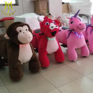 China Hansel battery carts toy motorized plush riding animals car ride for shopping mall factory
