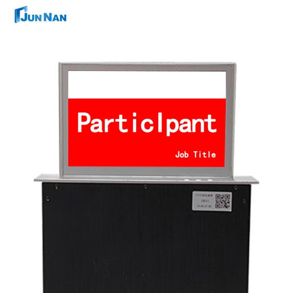 Pop Up Electronic Nameplate Smart Drop Down Conference Electronic Table Name