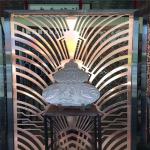 Antique Bronze 201 Stainless Steel Room Divider Slit Edge Hotel Decoration