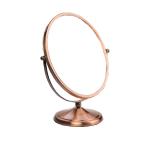 360d rotation Luxury Standing Cosmetic Mirror , Oval Gold Table Mirror With