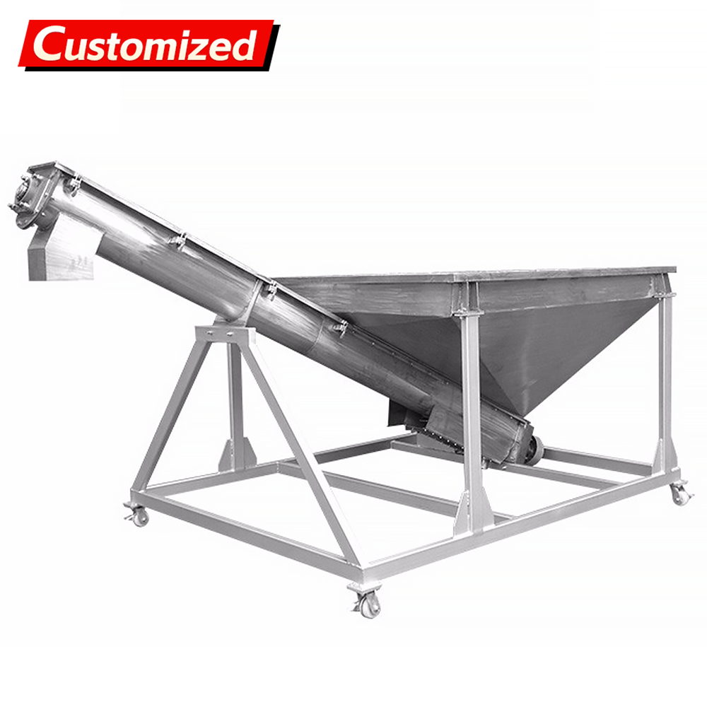 Custom Design Screw Auger Feeder with Variable Frequency Drive and Deep Screw