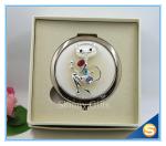 Shinny Gifts High-Grade Fox Design Makeup Mirror Crystal Round Cosmetic Mirror