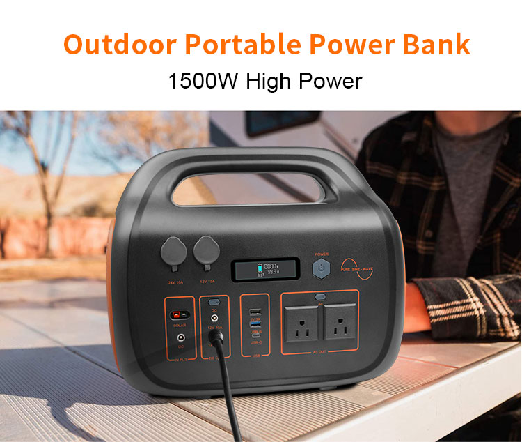 Emergency Portable Power Station 1500w Mobile Multiple Charger