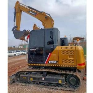China Good Condition SANY 9ton Mini Excavator SY95 Japan Crawler Digger with 53.8KW Power factory