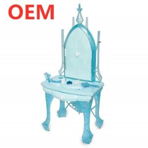 China OEM factory custom Music Light Functions Plastic Beautiful Princess Kid Dressing Table Toy factory