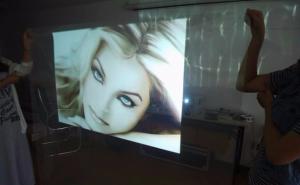 China Hd Hologram Rear Projection Window Film , Holographic Projection Film 3d Self Adhesive factory