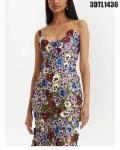 2023 3D flowers lace with sequins african lace fabric embroidery fabric for