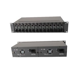 China Low Power Loss 14 Slots Fiber Media Converter For 10/100/1000 Mbps Ethernet factory