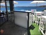 104cm Height Dj Mobile Bar Counter Ip65 Waterproof White / Black Color