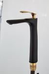 Tall Body Black Powder Coat ODM Wash Hand Basin Taps