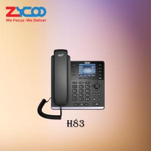 China Zycoo H83 Four Lines Sip Desktop Phone With 4 SIP Accounts Support factory