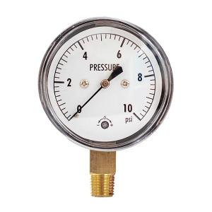 China 4'' 100mm Water Manometer Capsule Pressure Gauge 10 Psi 1/8&quot; BSP factory