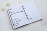 Box Packed Daily Weekly Planner Undated White Logo Sewn Thread Binding