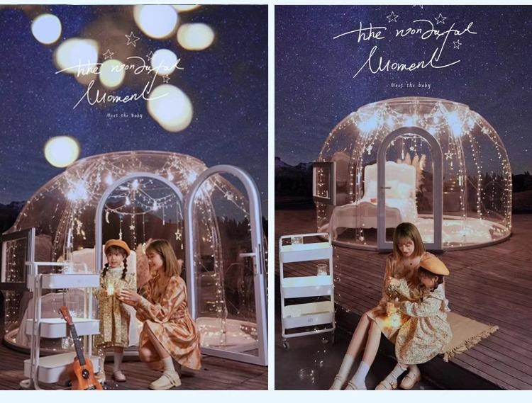 PC Outdoor Star Dining Bubble Tent Hotel Terrace Courtyard Transparent Bubble House Glass Sun Room
