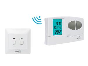 China Riseem EL Back Light Weekly Programmable RF Room Thermostat For Underfloor Heating factory
