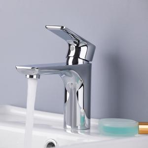 China Brass Modern Single Hole Single Handle Basin Mixer in Chrome factory