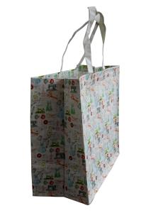 China 4C Printing 120g Sewing Matt PP Woven Shopping Bags For Packaging / Advertising factory