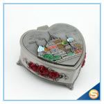 Castle Desgin Zinc Alloy Metal Jewelry Box with Mirror