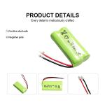 Custom Nickel Rechargeable Battery Pack 2.4V 600mah Nimh Aaa Battery
