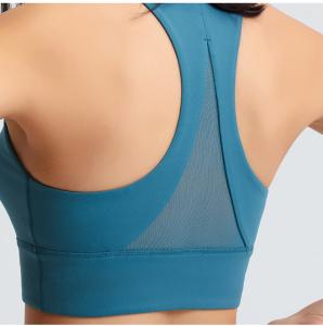 China New Design Removable Pads Mesh Triangle Beauty Back Womens High Support Sports Bra Top Fitness 2022 factory