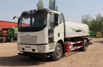 Truck Sprinkler 4500mm Wheelbase FAW J6L Water Tanker 11000 Liters Manual