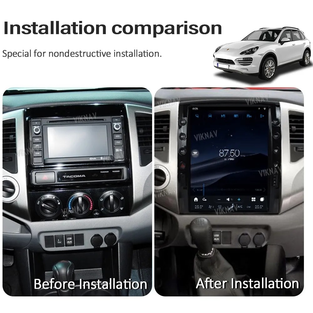 For 2005-2015 Toyota Takuma 12.1 Inch Touch Screen Car radio Navigation GPS Multimedia DVD Player Wireless Carplay 4G