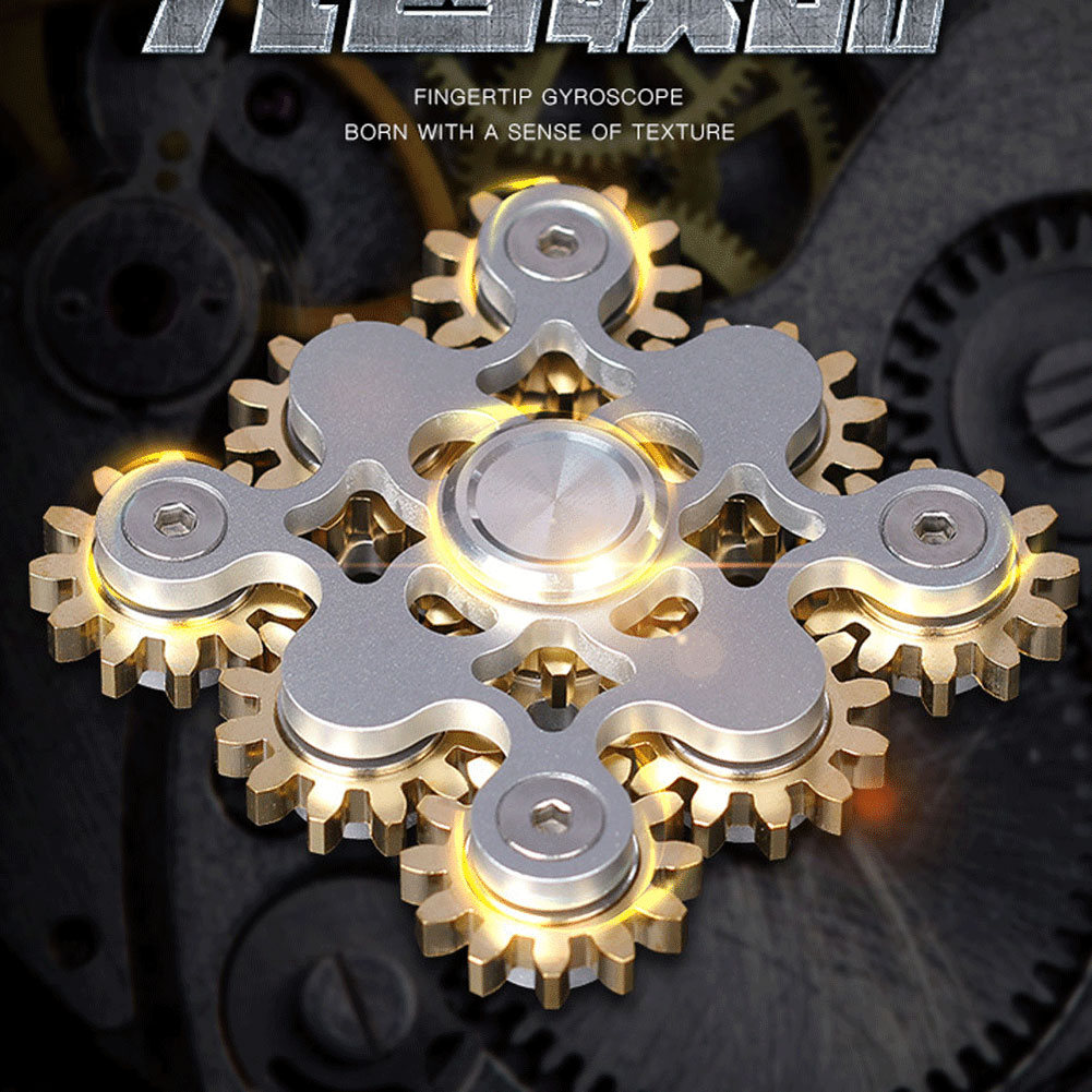 Metal Nine Tooth Linkage Spinner Fidget Toy for Adults' Stress and Anxiety Relief