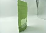 Printed Paper Stand Up Pouch Packaging With Window Nuts Bags Leak Proof