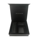 Fashion Luxury Hair Brush Black Gift Box Set with EVA Foam and Gold Foil