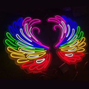 2- Golden Yellow Waterproof Neon Led Store Open Sign for Indoor and Outdoor