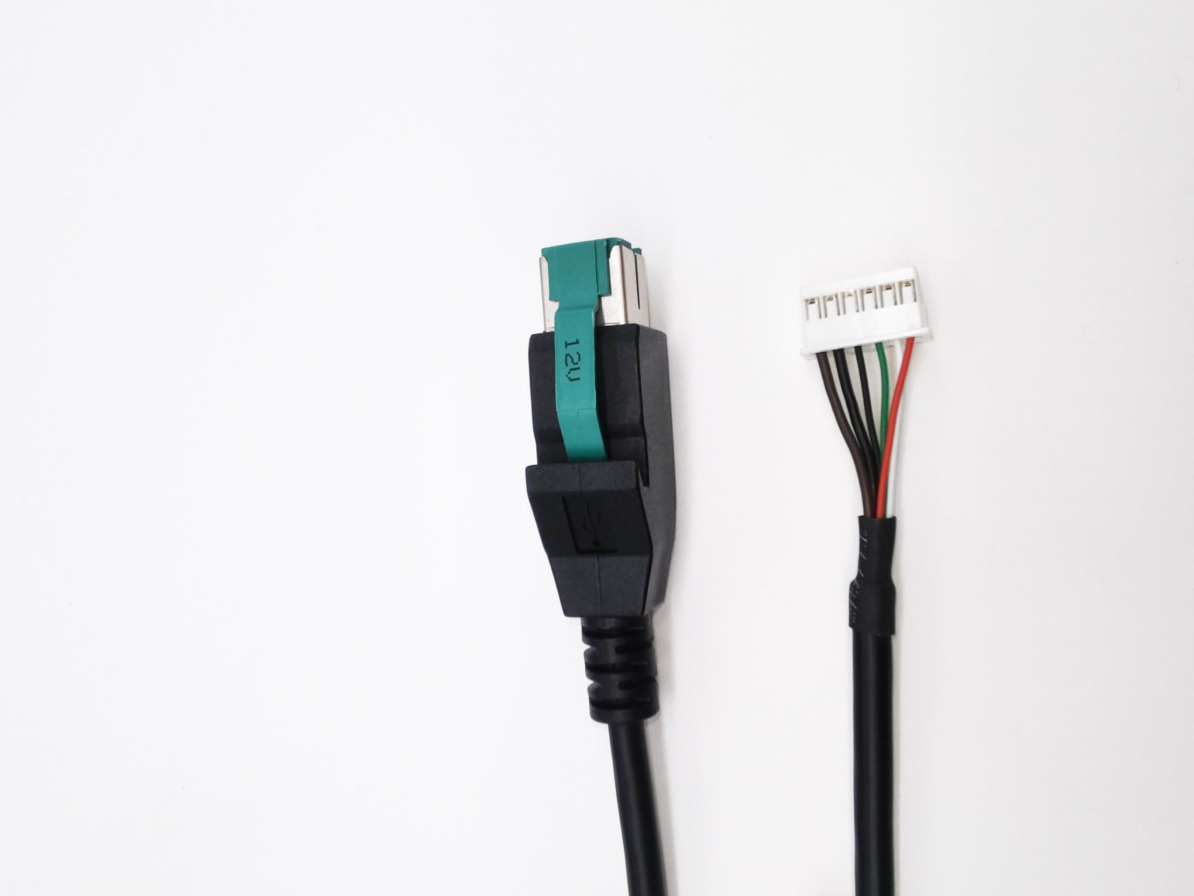6A Fast Charging 12V 24V PoweredUSB Cable Male To JST Connector For Printer Tablet