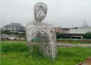 China Public Decoration Modern Stainless Steel Sculpture , Contemporary Steel Sculpture factory