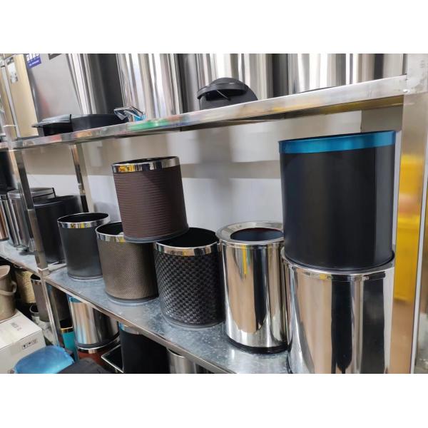 Hotel Metal Double Layer Recycling Trash Garbage Can Stainless Steel Waste Bin