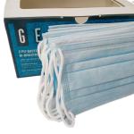 Single Use Disposable Surgical Mask 3 Ply Anti - Flu Nose Bar Adaptable