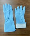 Blue M 45g Household Rubber Gloves Spray Flock Lined 30CM