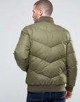 Big Size Winter Down Bomber Jacket , Slim Fit Nylon Flight Jacket Dry Clean